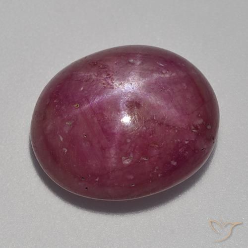13.22ct 天然 粉紫色 星光红宝石, 椭圆形, 不透明
