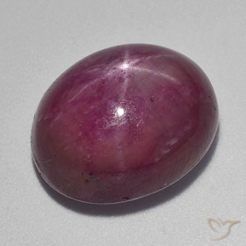 17.79克拉天然星光红宝石，椭圆形，不透明