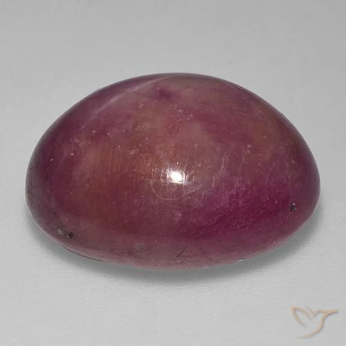 18.74克拉天然星光红宝石，椭圆形，不透明