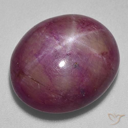 22.76克拉天然星光红宝石，椭圆形，不透明