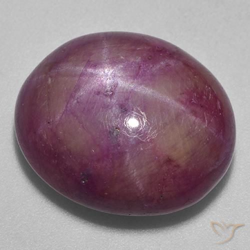22.76克拉天然星光红宝石，椭圆形，不透明