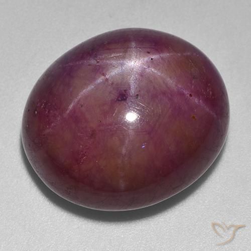 35.80ct 天然 红紫色 星光红宝石, 椭圆形, 不透明