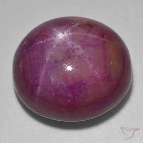 36.03ct 天然 红紫色 星光红宝石, 椭圆形, 不透明