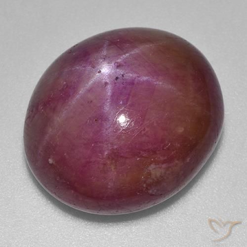 23.70克拉天然星光红宝石，椭圆形，不透明