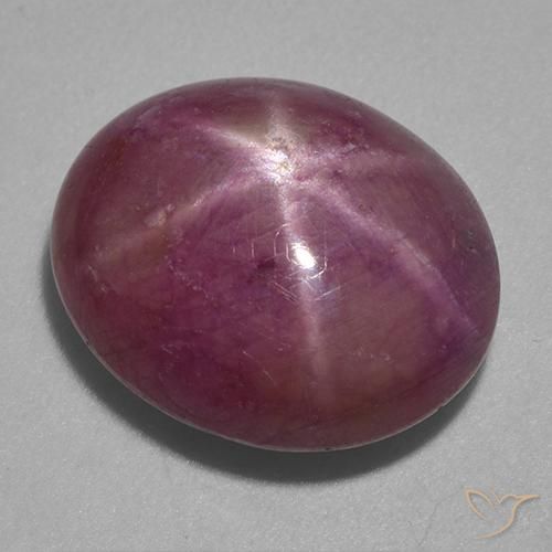13.87克拉天然星光红宝石，椭圆形，不透明