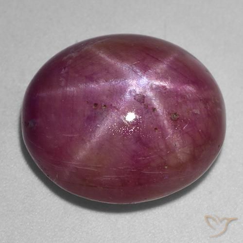 17.99克拉天然星光红宝石，椭圆形，不透明