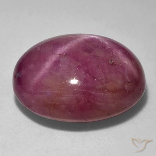 17.99克拉天然星光红宝石，椭圆形，不透明