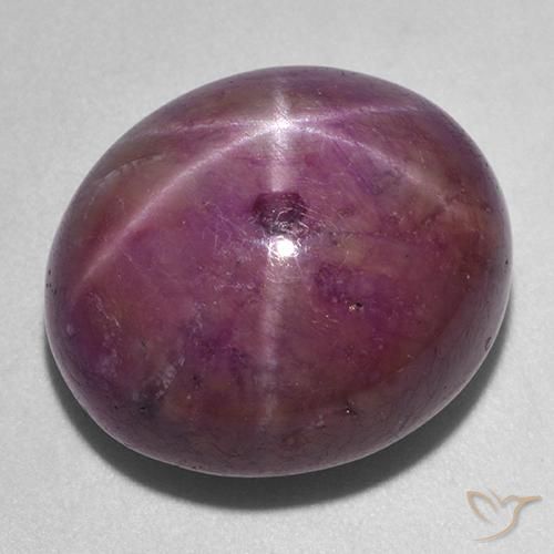 36.24ct 天然 红紫色 星光红宝石, 椭圆形, 不透明