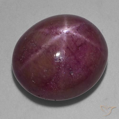 21.97克拉天然星光红宝石，椭圆形，不透明