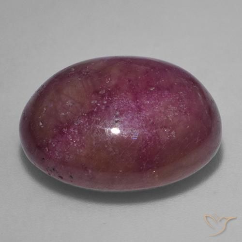 21.97克拉天然星光红宝石，椭圆形，不透明