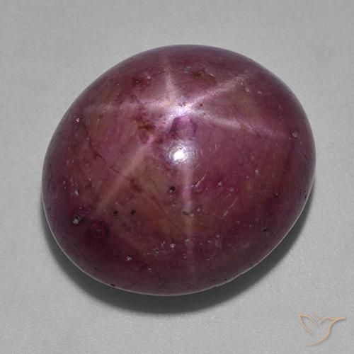 35.51ct 天然 梅紫色 星光红宝石, 椭圆形, 不透明