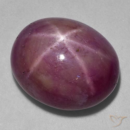 25.16克拉天然星光红宝石，椭圆形，不透明