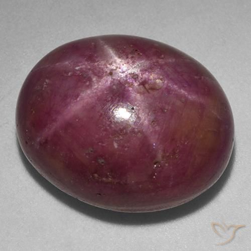 25.89克拉天然星光红宝石，椭圆形，不透明