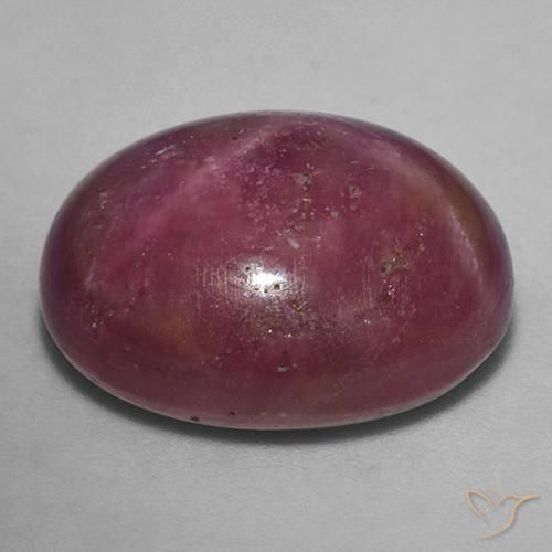 25.89克拉天然星光红宝石，椭圆形，不透明