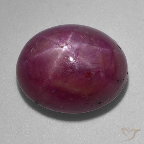 15.62ct 天然 粉紫色 星光红宝石, 椭圆形, 不透明