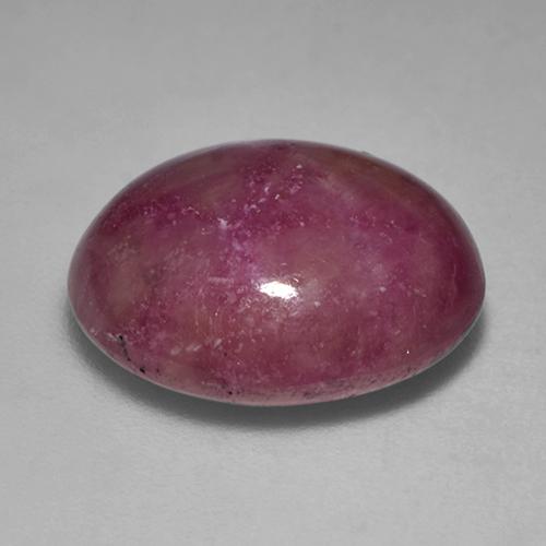 10.07克拉天然紫色星光红宝石，椭圆形切割，13.7×11.3毫米，不透明