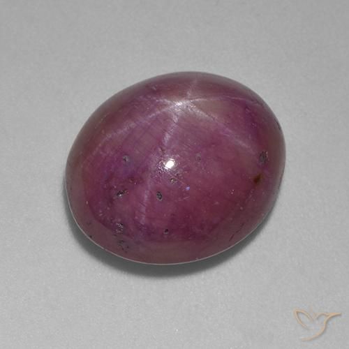 11.87克拉天然星光红宝石，椭圆形，不透明