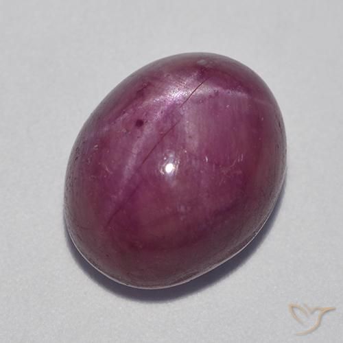 11.42克拉天然星光红宝石，椭圆形，不透明