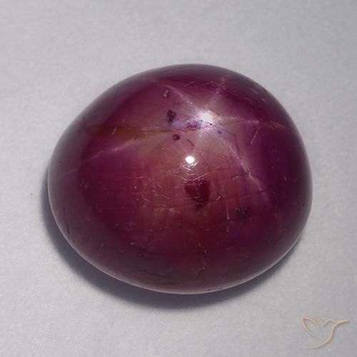 11.47克拉天然星光红宝石，椭圆形，不透明