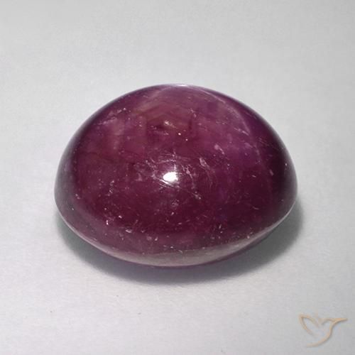 10.71克拉天然星光红宝石，椭圆形，不透明
