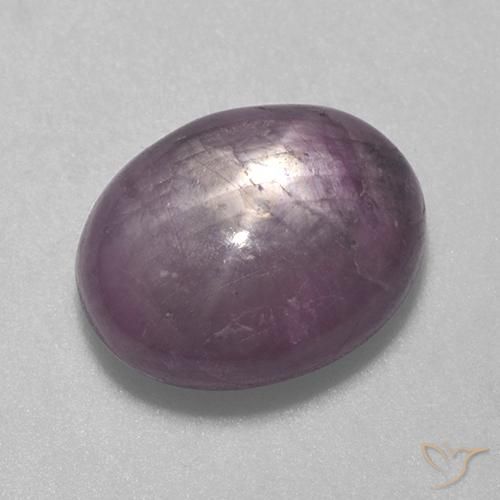 6.59ct 天然 浅紫色 星光红宝石, 椭圆形, 不透明