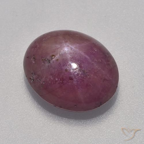 6.06ct 天然 中红 星光红宝石, 椭圆形, 不透明