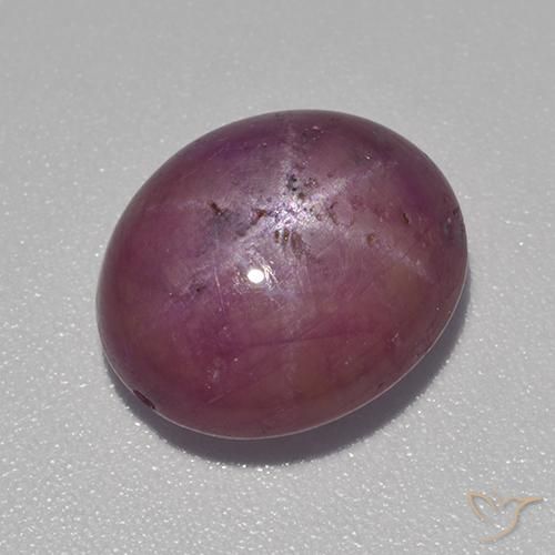 6.89克拉天然星光红宝石，椭圆形，不透明