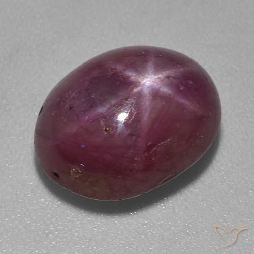 7.59克拉天然星光红宝石，椭圆形，不透明