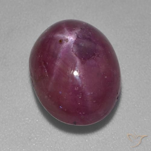 7.59克拉天然星光红宝石，椭圆形，不透明