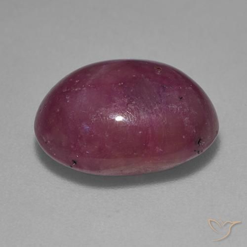 7.59克拉天然星光红宝石，椭圆形，不透明