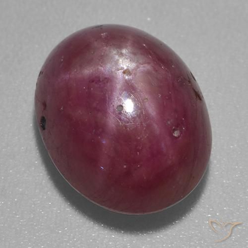 6.58克拉天然星光红宝石，椭圆形，不透明