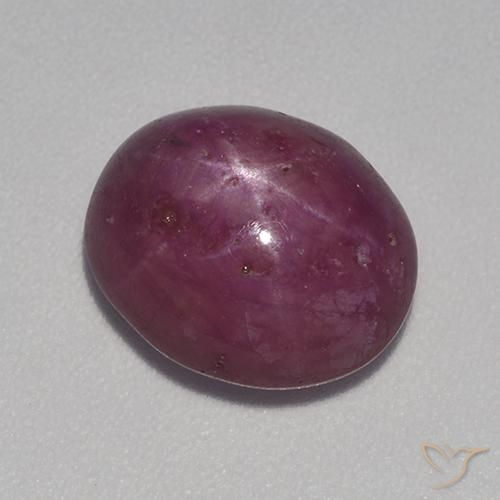 7.78克拉天然星光红宝石，椭圆形，不透明