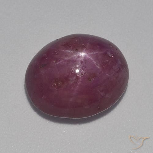 7.78克拉天然星光红宝石，椭圆形，不透明
