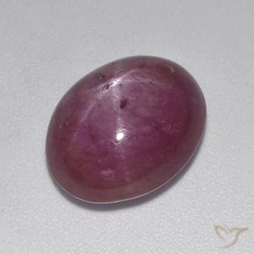 6.80克拉天然星光红宝石，椭圆形，不透明