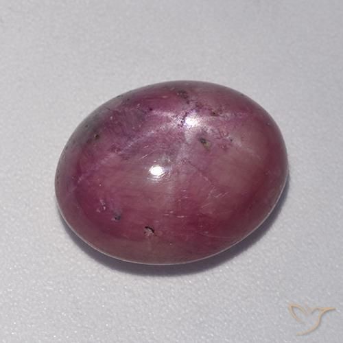 7.78克拉天然星光红宝石，椭圆形，不透明