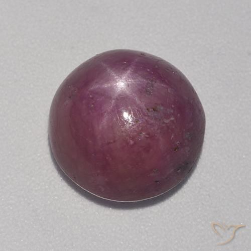 6.44克拉天然星光红宝石，圆形的，不透明