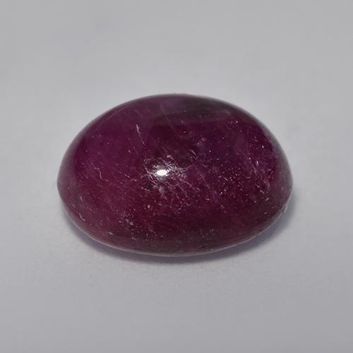 8.32克拉天然紫色星光红宝石，椭圆形切割，11.9×9.3毫米，不透明