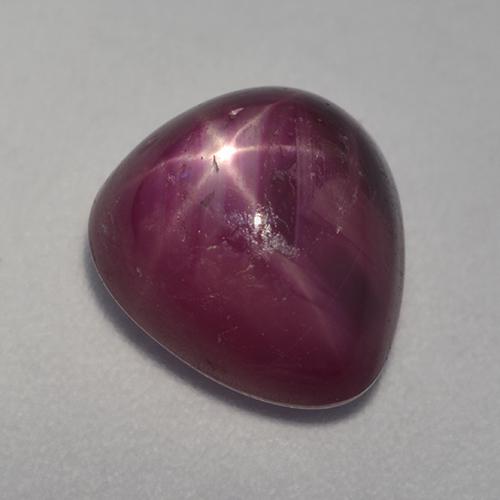 6.25克拉天然紫色星光红宝石，梨形，10.4×9.7毫米，不透明