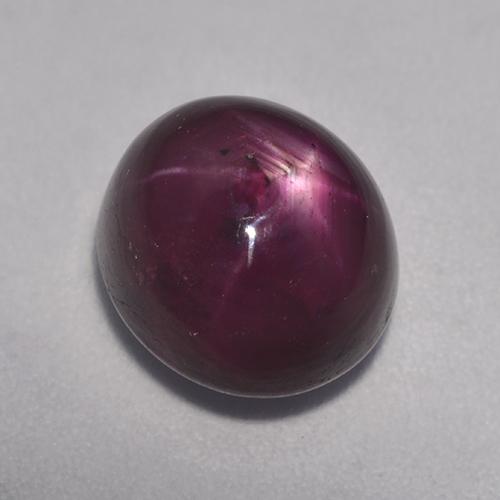 7.07克拉天然红色星光红宝石，椭圆形切割，10×8.9毫米，不透明