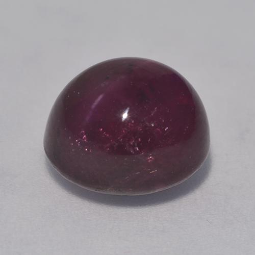 7.07克拉天然红色星光红宝石，椭圆形切割，10×8.9毫米，不透明