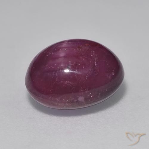 5.53克拉天然星光红宝石，椭圆形，不透明