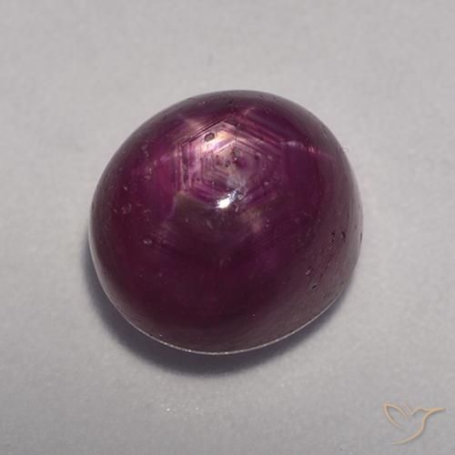 6.74克拉天然星光红宝石，椭圆形，不透明