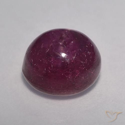 6.74克拉天然星光红宝石，椭圆形，不透明