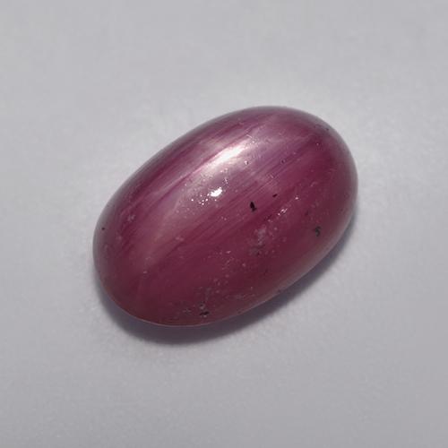 5.49克拉天然紫色星光红宝石，椭圆形切割，11×7.2毫米，不透明