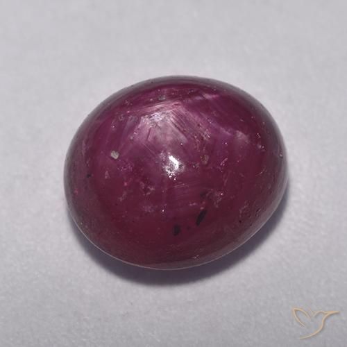 6.08克拉天然星光红宝石，椭圆形，不透明