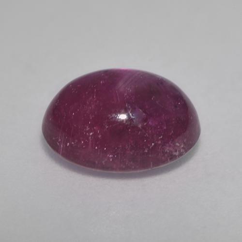 4.90克拉天然紫色星光红宝石，椭圆形切割，10.3×8.1毫米，半透明