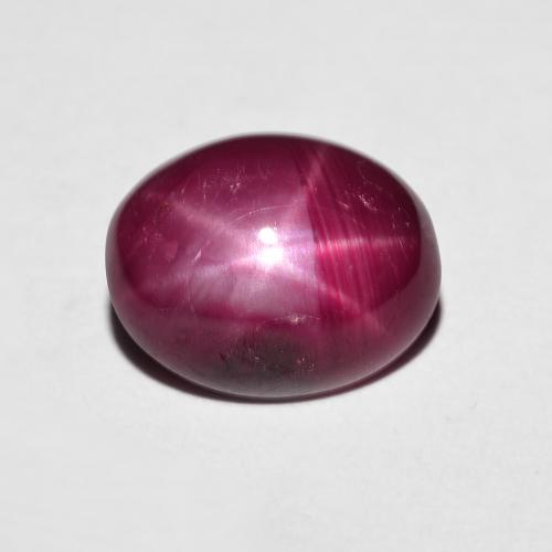 4.41克拉天然红色星光红宝石，椭圆形切割，10.4×8.4毫米，不透明