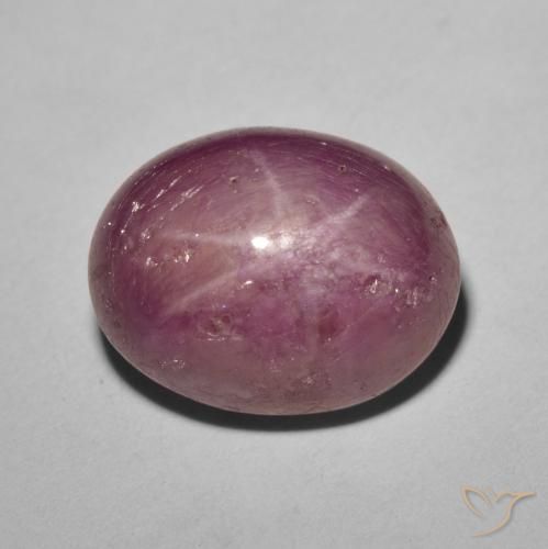 8.61ct 天然 红紫色 星光红宝石, 椭圆形, 不透明