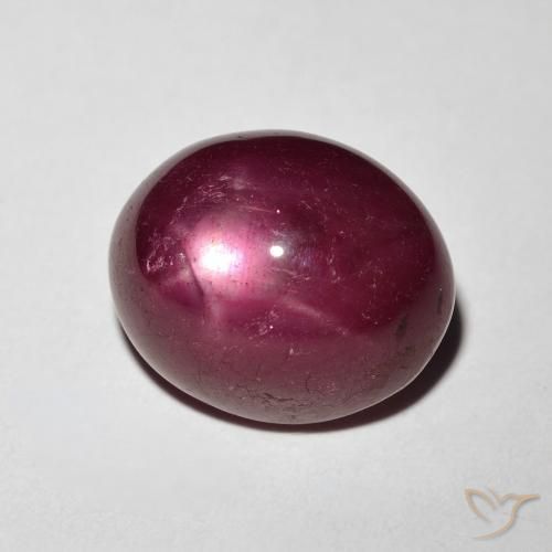 10.93克拉天然星光红宝石，椭圆形，不透明