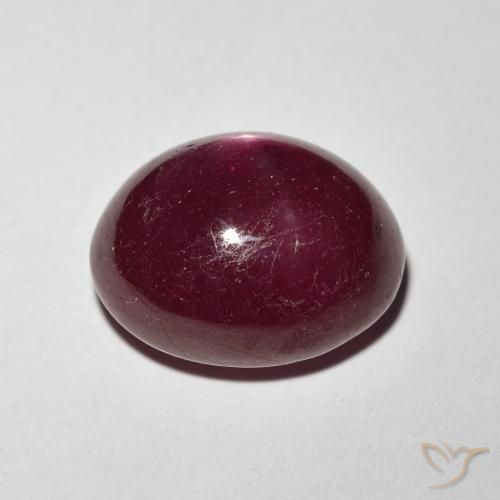 10.93克拉天然星光红宝石，椭圆形，不透明